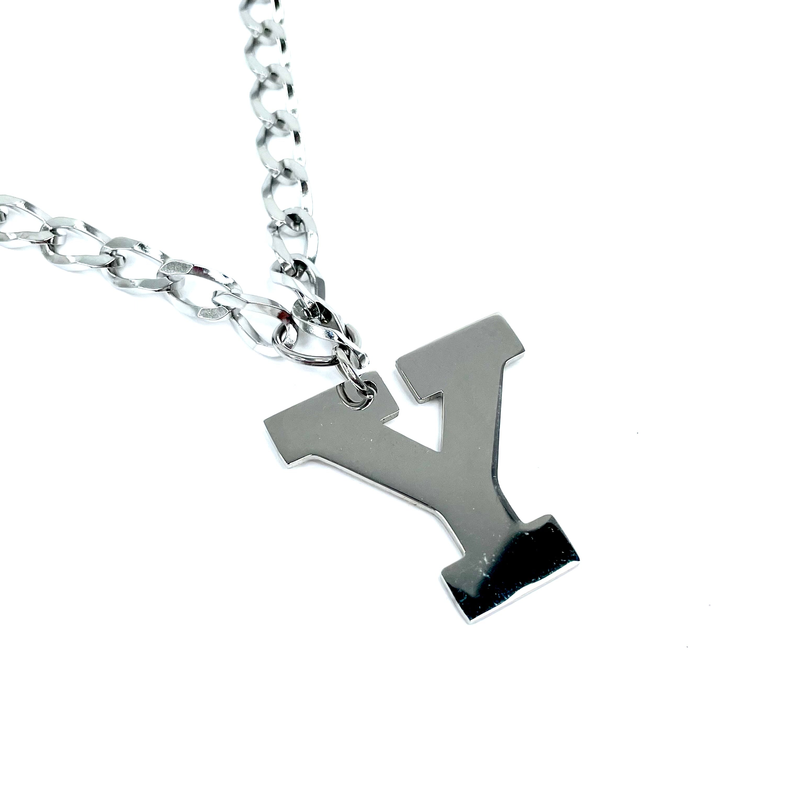 Lettering Legend Necklace Necklaces Cerese D, Inc. Silver Y