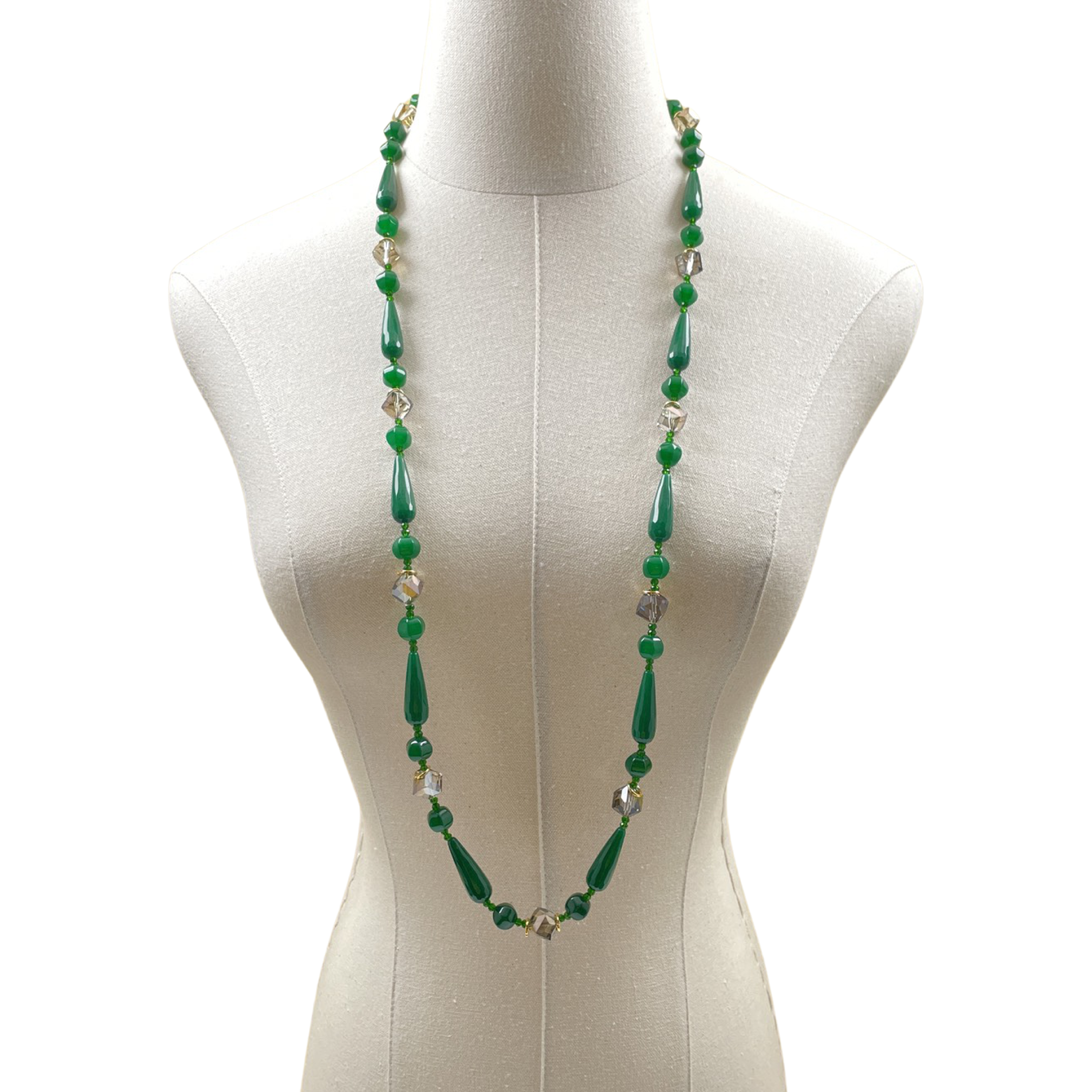 Green Jade Living Night Necklace Necklace Cerese D, Inc. C