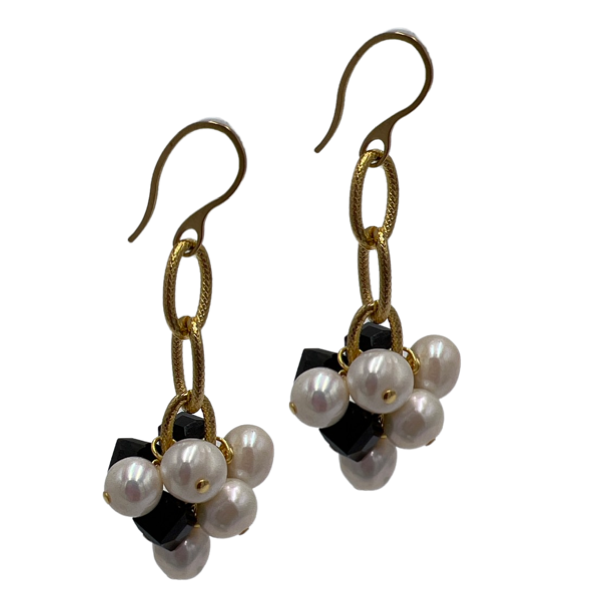 Sublime Beauty Earrings Earrings Cerese D, Inc. Black Gold