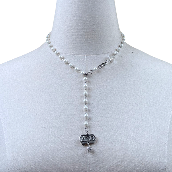 DST Refined Madrid Pearl Necklace DELTA Necklaces Cerese D, Inc. Silver
