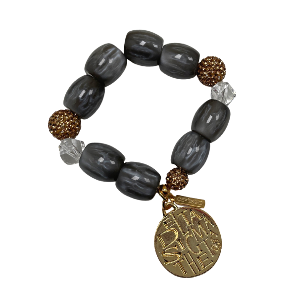 Delta Diva Grey Bracelet DELTA Bracelets Cerese D, Inc. Gold