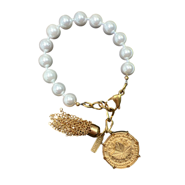 AKA Classic Pearl 10 Bracelet AKA Bracelets Cerese D Jewelry Gold Ivy Trust