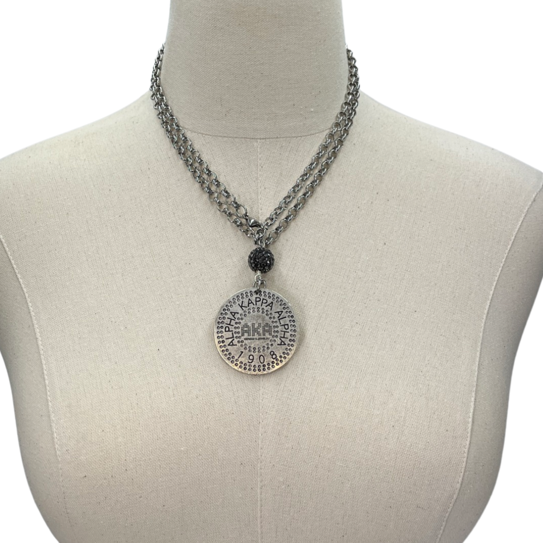 AKA Classic 3 Way Silver Necklace AKA Necklaces Cerese D, Inc.