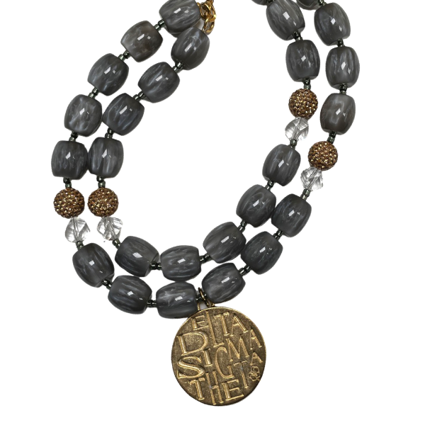 Delta Diva Grey Necklace Delta Necklace Cerese D, Inc.