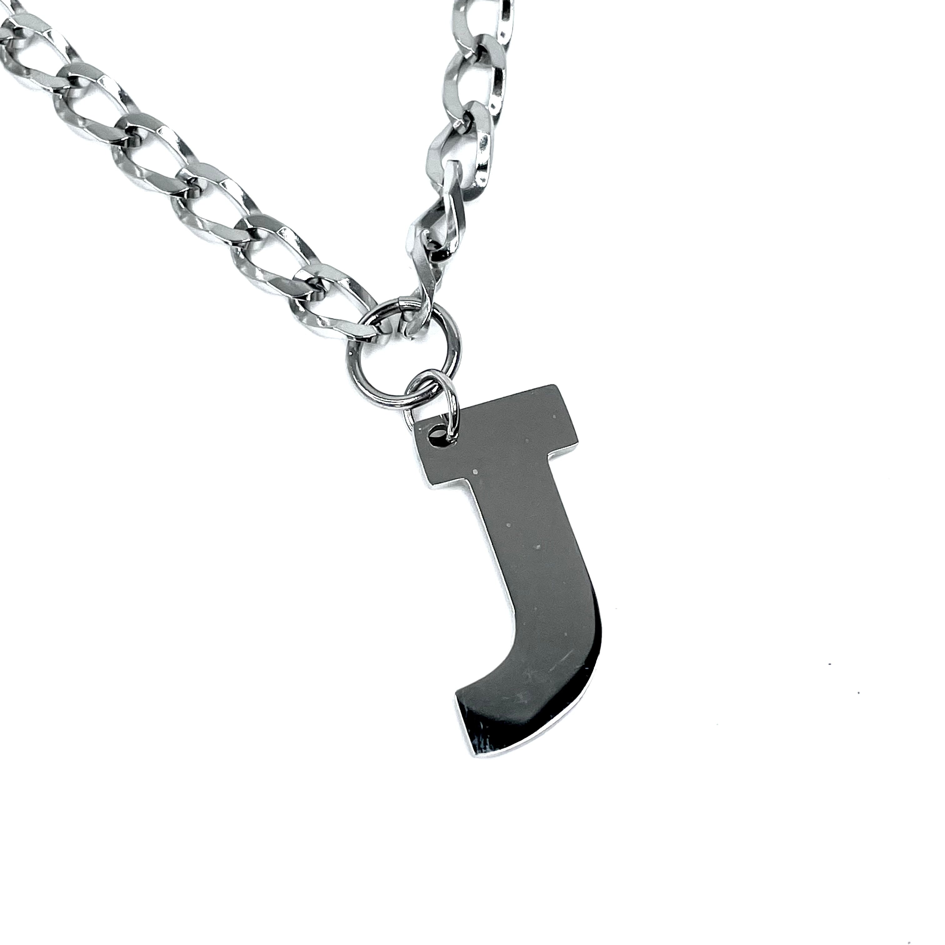 Lettering Legend Necklace Necklaces Cerese D, Inc. Silver J