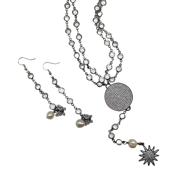Glaring Star Necklace Set Necklaces Cerese D, Inc.