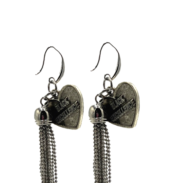 Trusted Friend Earrings Black Excellence Cerese D, Inc. Silver