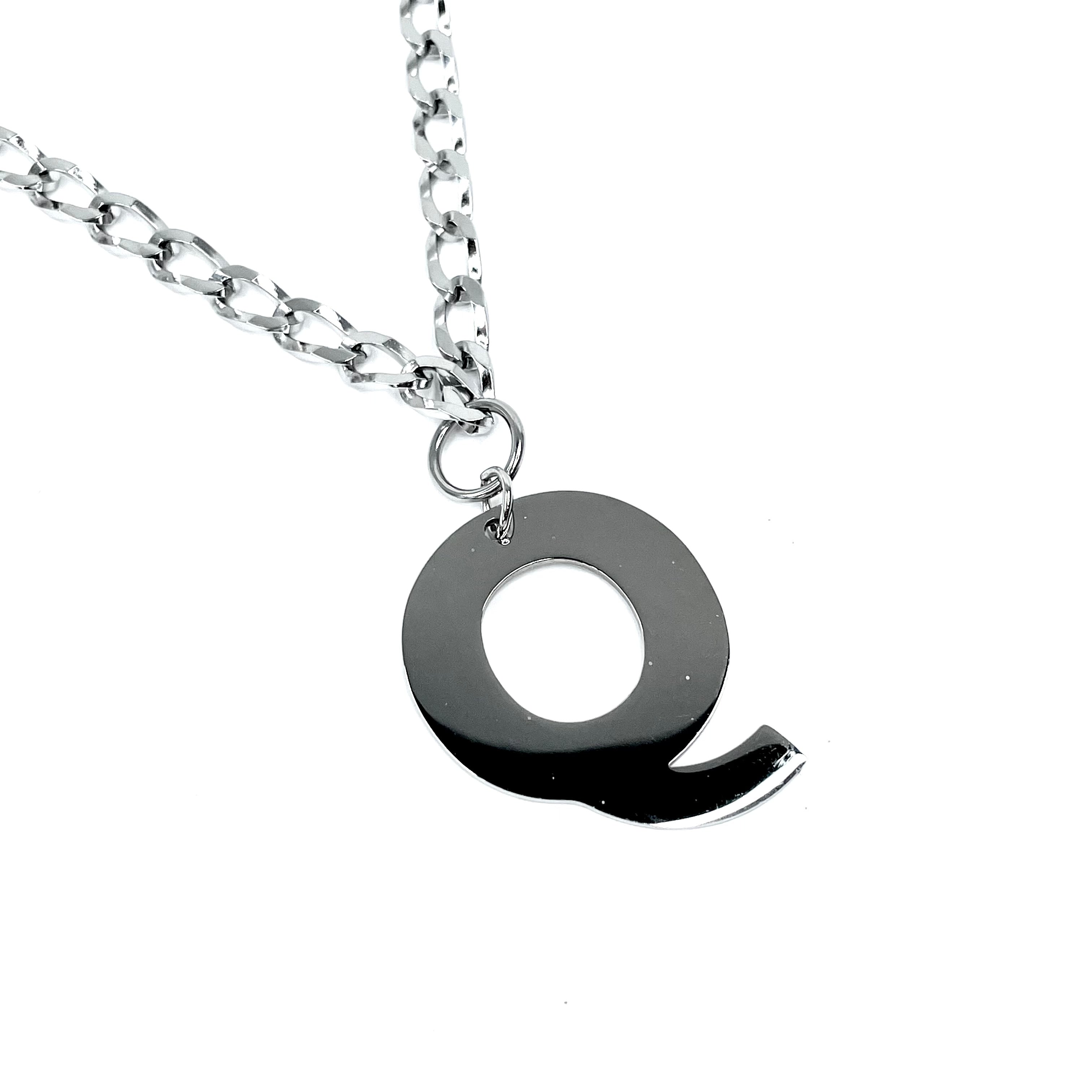 Lettering Legend Necklace Necklaces Cerese D, Inc. Silver Q