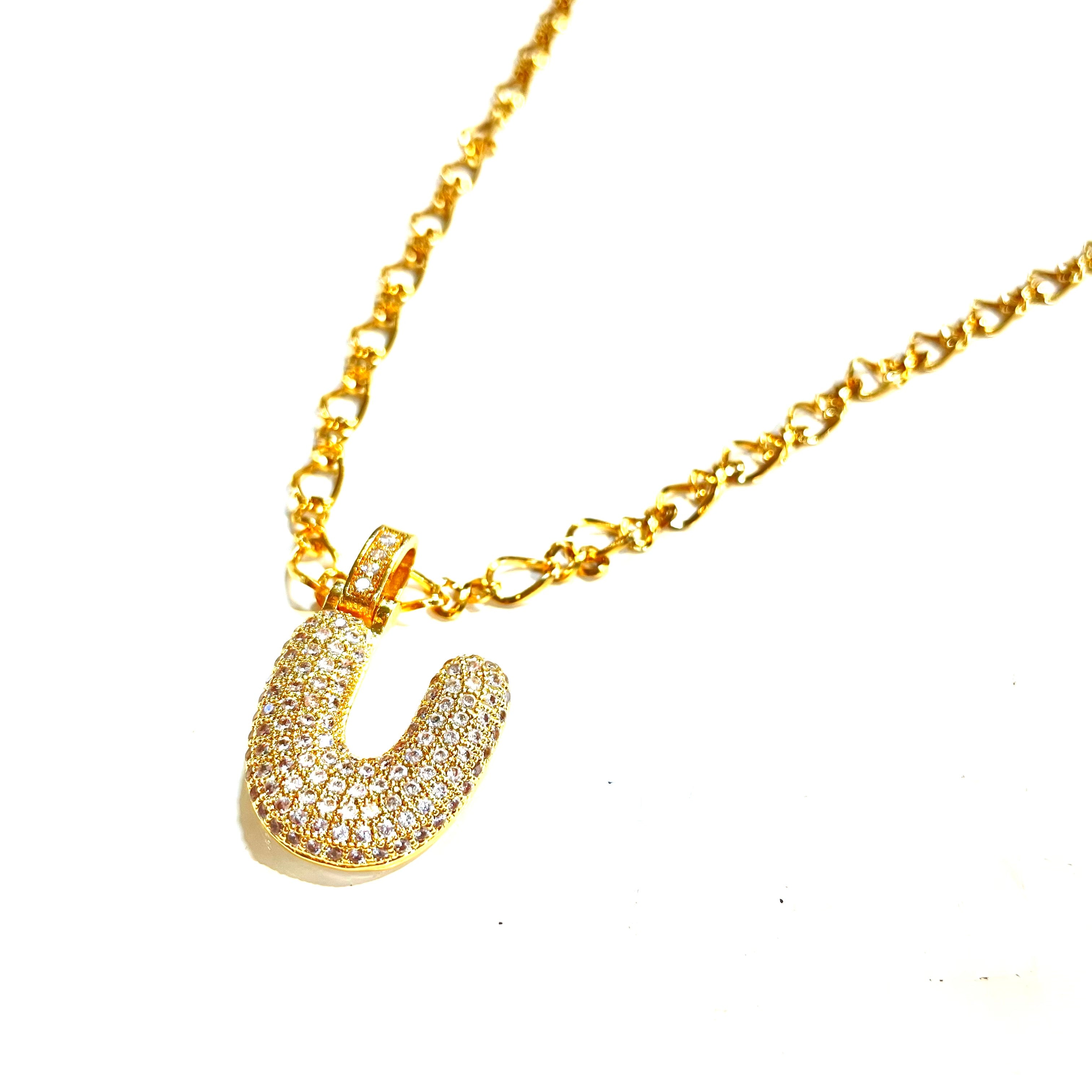 Initial Impression Necklace Necklaces Cerese D, Inc. Gold U