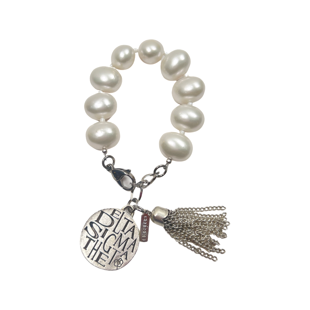 Delta Classic Pearl Bracelet DELTA Bracelets Cerese D Jewelry Silver Funky