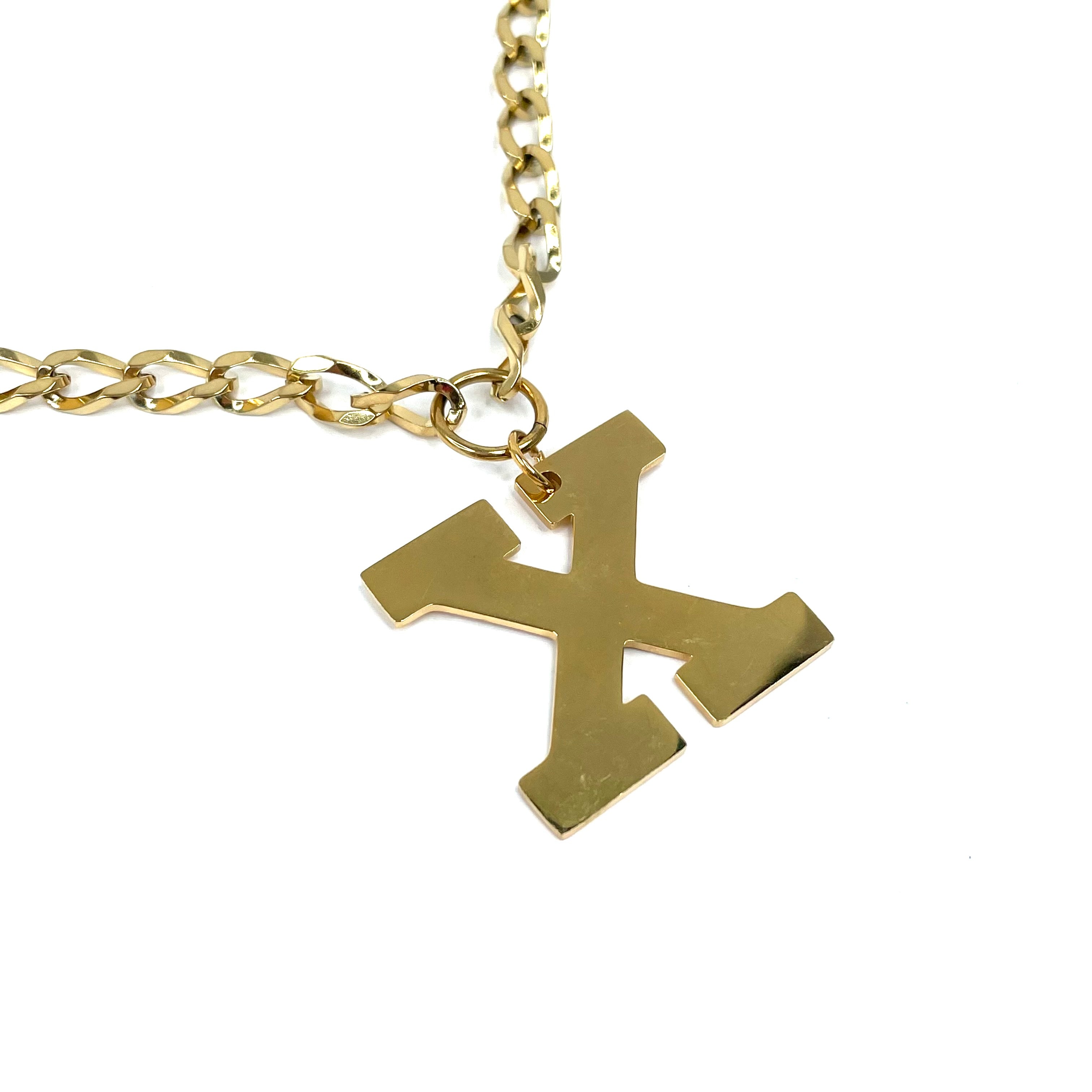 Lettering Legend Necklace Necklaces Cerese D, Inc. Gold X