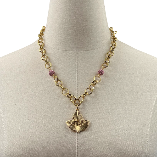 AKA Summer Pink Agate Necklace Set AKA Necklaces Cerese D, Inc.