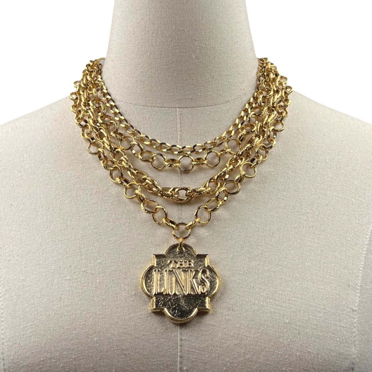Links Classic Beat Necklace LINKS Necklaces Cerese D, Inc. Shield Gold