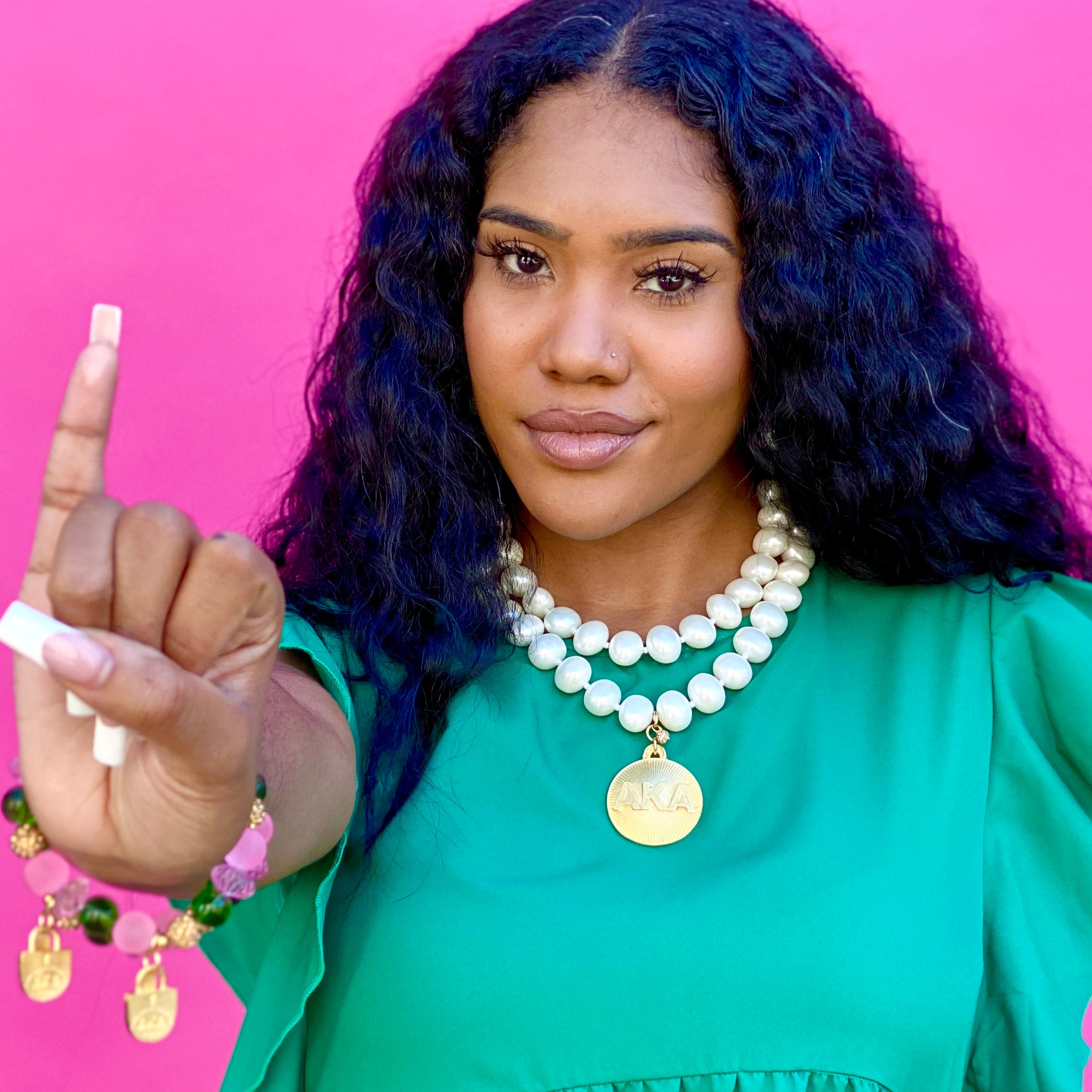 AKA Classic Pearl Double Necklace AKA Necklaces Cerese D Jewelry