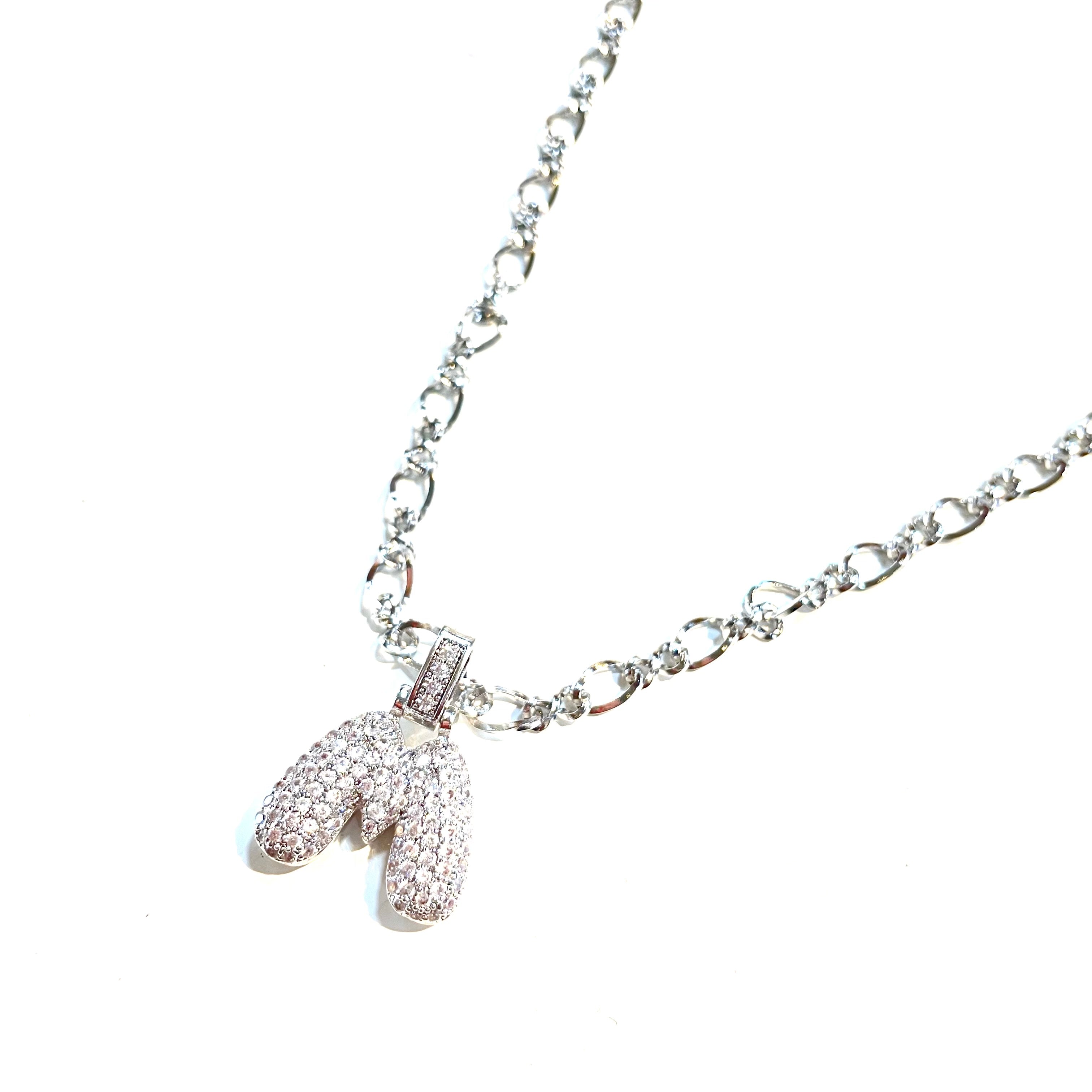 Initial Impression Necklace Necklaces Cerese D, Inc. Silver M