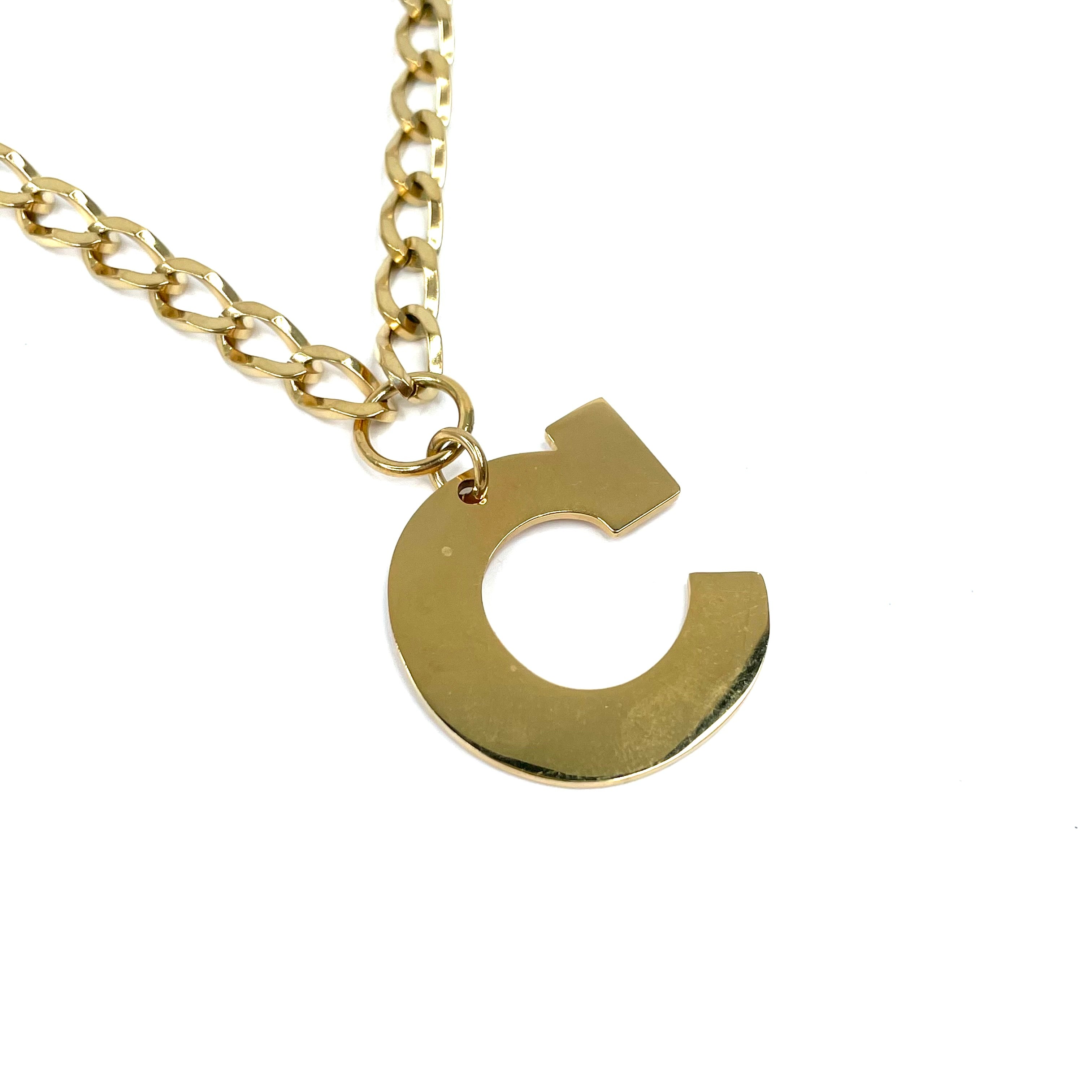 Lettering Legend Necklace Necklaces Cerese D, Inc. Gold C