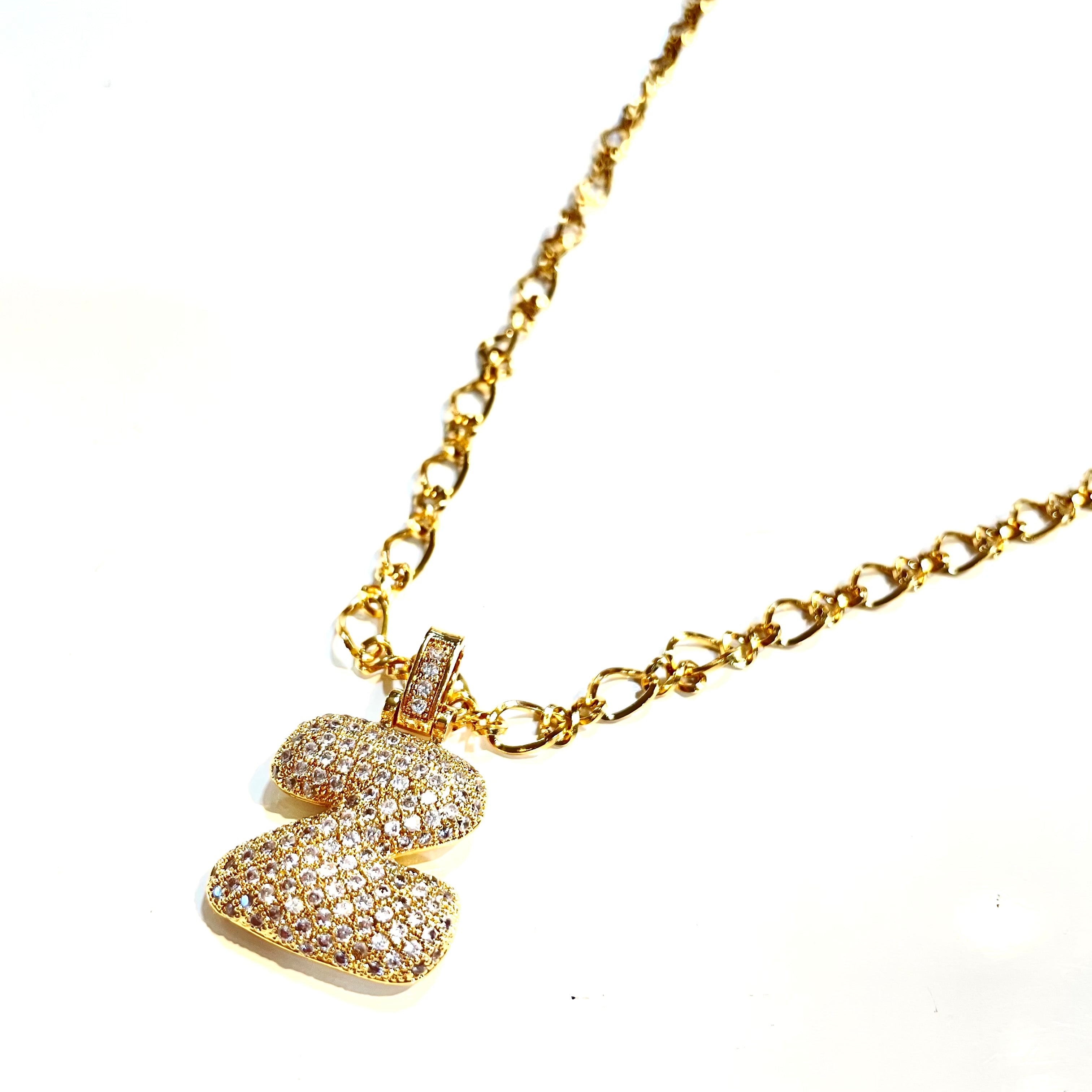 Initial Impression Necklace Necklaces Cerese D, Inc. Gold Z