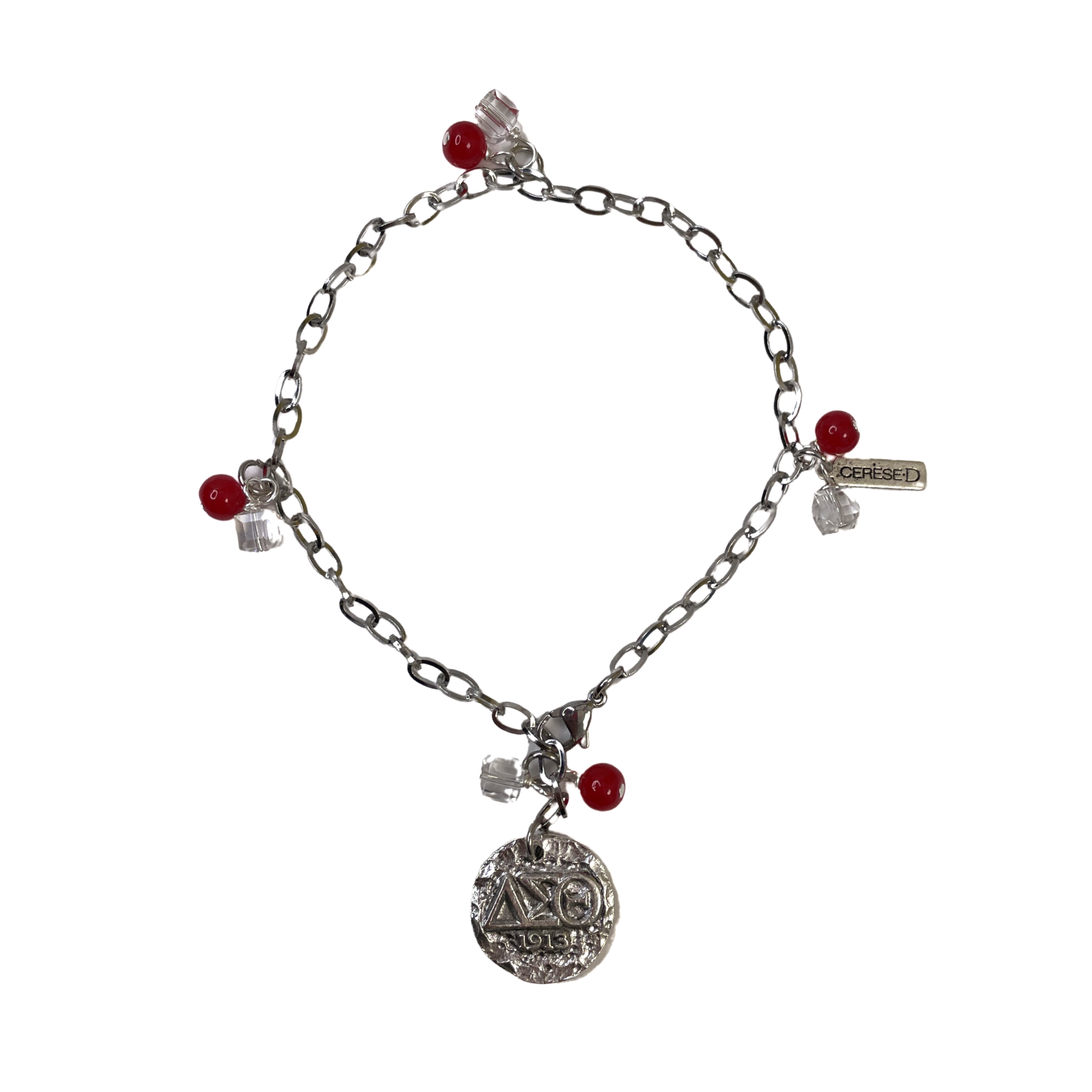 A15313 Delta Delta Anklet Cerese D, Inc. Silver DELTA Large 12"
