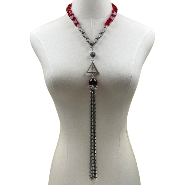 Delta Dear Tassel Chain Necklace DELTA Necklaces Cerese D, Inc.
