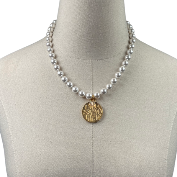 Delta Classic Pearl 10 Necklace DELTA Necklaces Cerese D Jewelry Gold Funky 