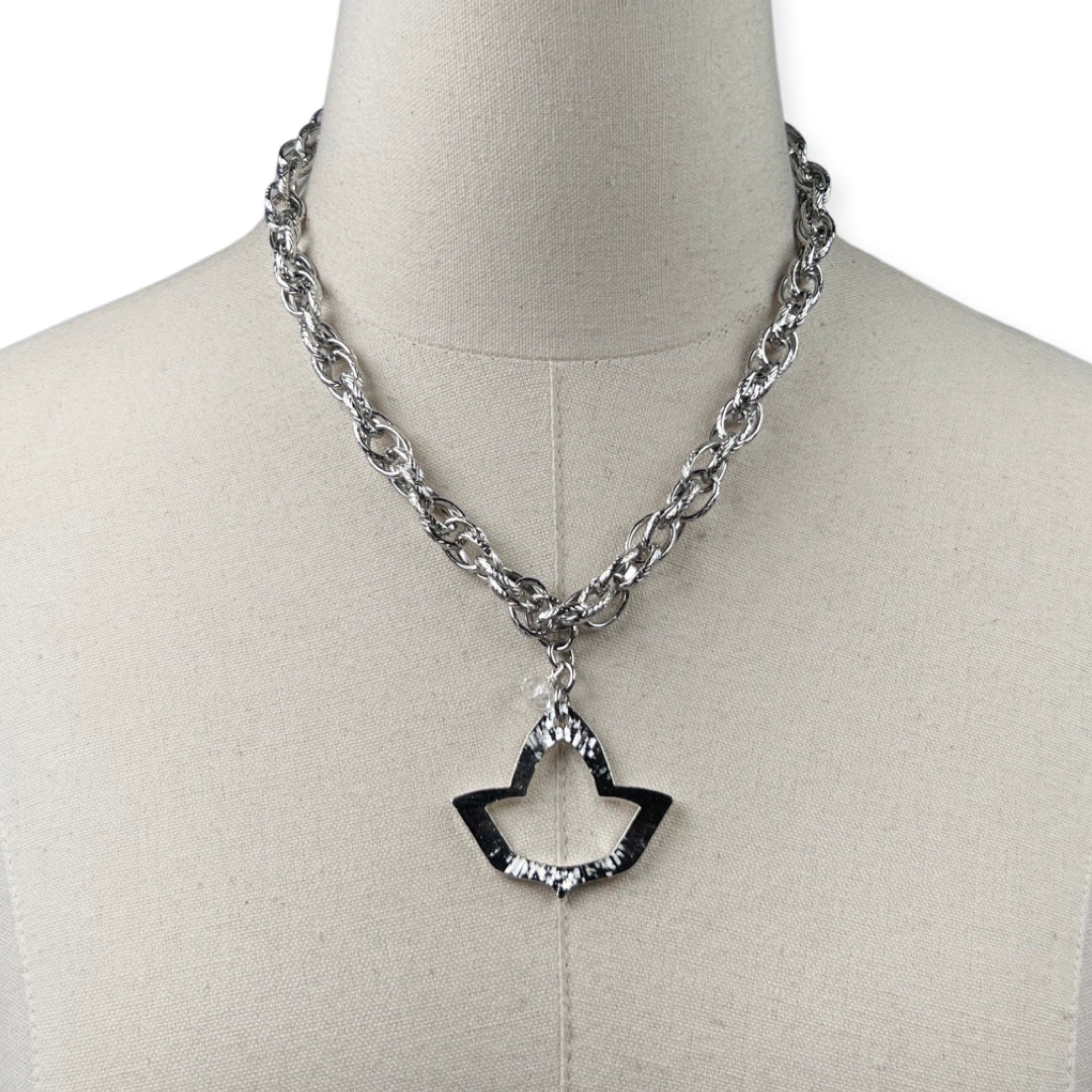 AKA Classic Rope Necklace AKA Necklaces Cerese D, Inc. Large Open Ivy Silver