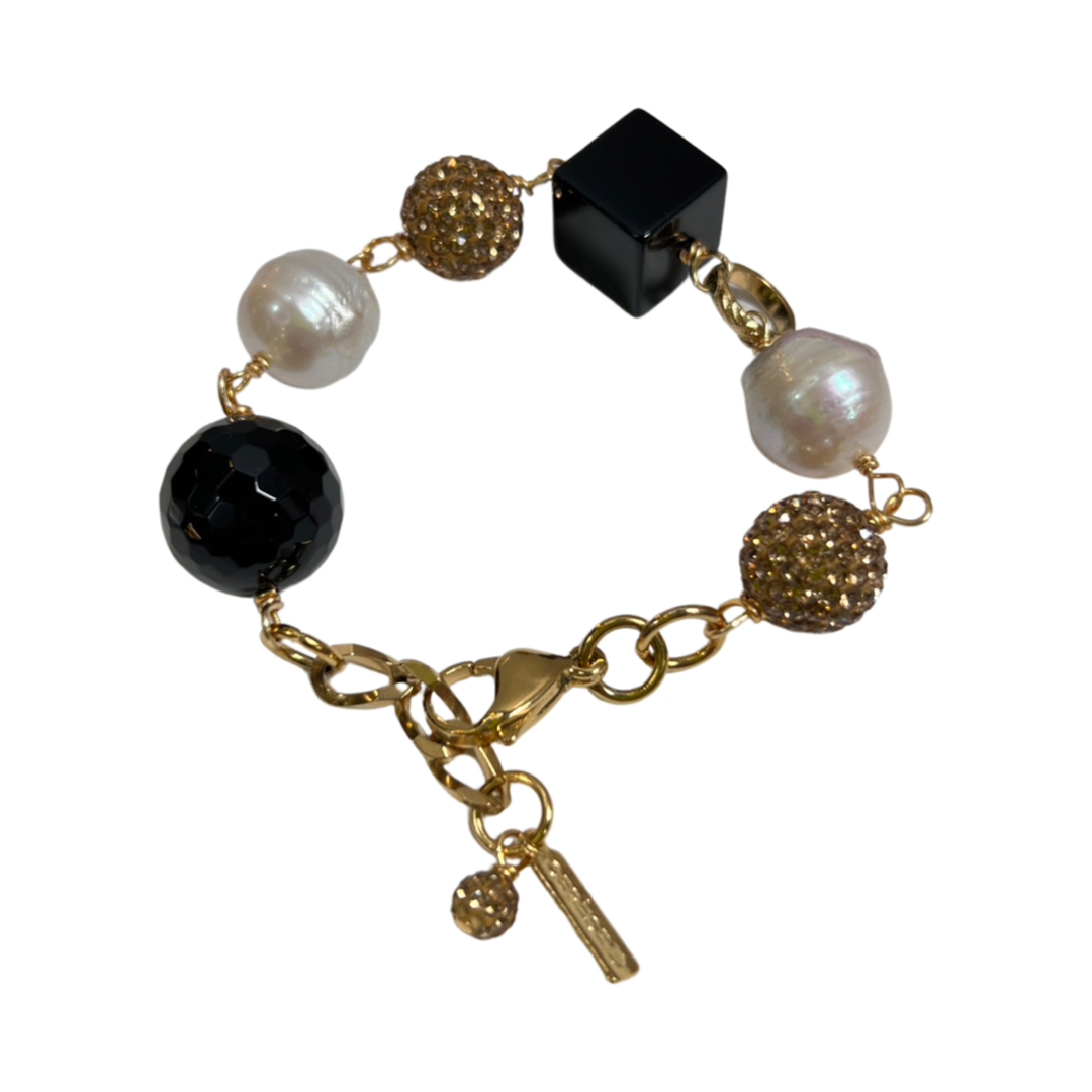 Rich Black Bracelet Bracelets Cerese D, Inc. Gold