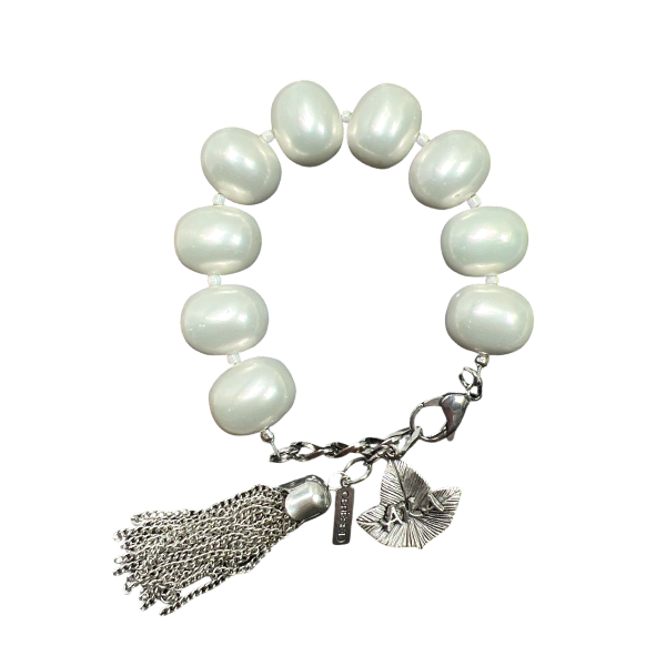 AKA Classic Pearl Bracelet AKA Bracelets Cerese D Jewelry Silver Leaf