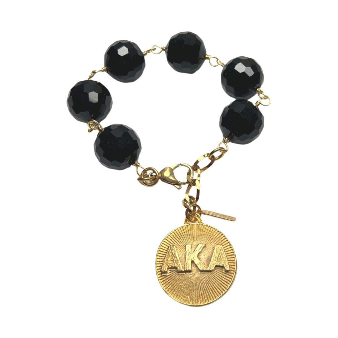 AKA Black Sweet Bracelet AKA Bracelets Cerese D, Inc. Gold
