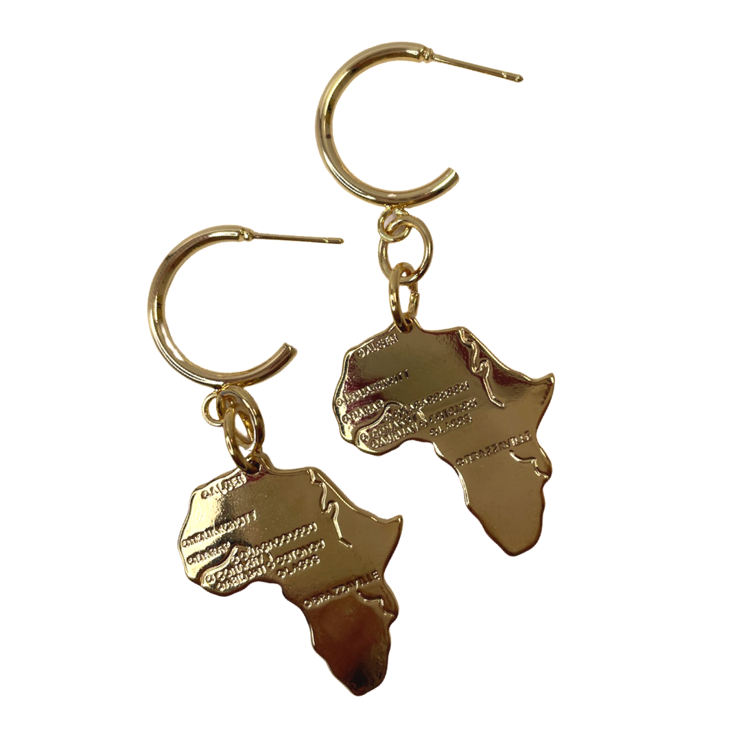 African Flame Earrings Earrings Cerese D Jewelry Gold