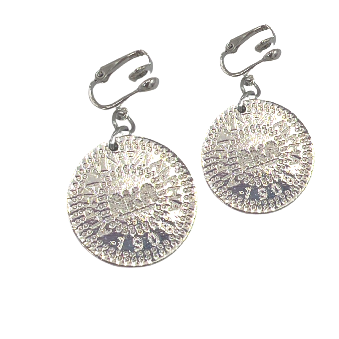 AKA Modern Earring AKA Earrings Cerese D Jewelry Silver Clip On