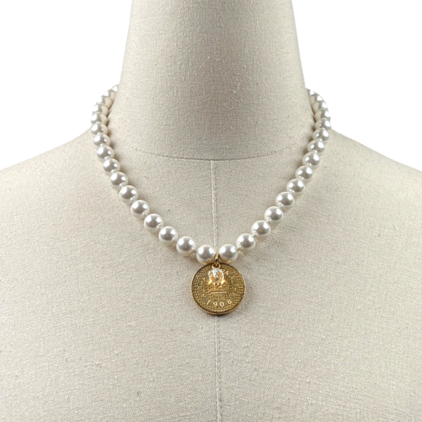AKA Classic Pearl 10 Necklace AKA Necklaces Cerese D Jewelry Gold Modern