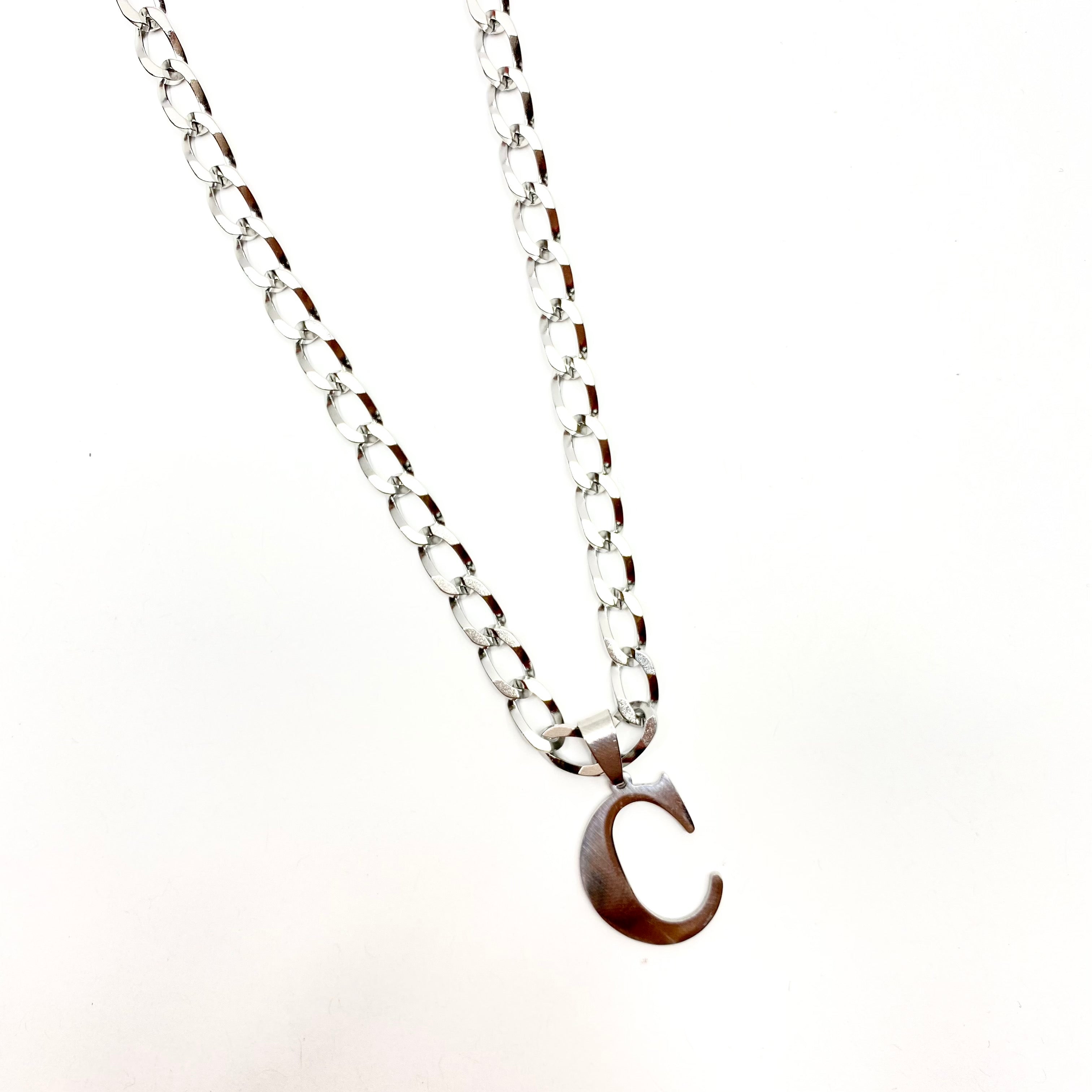 Lettering Legend Necklace Necklaces Cerese D, Inc. Silver C