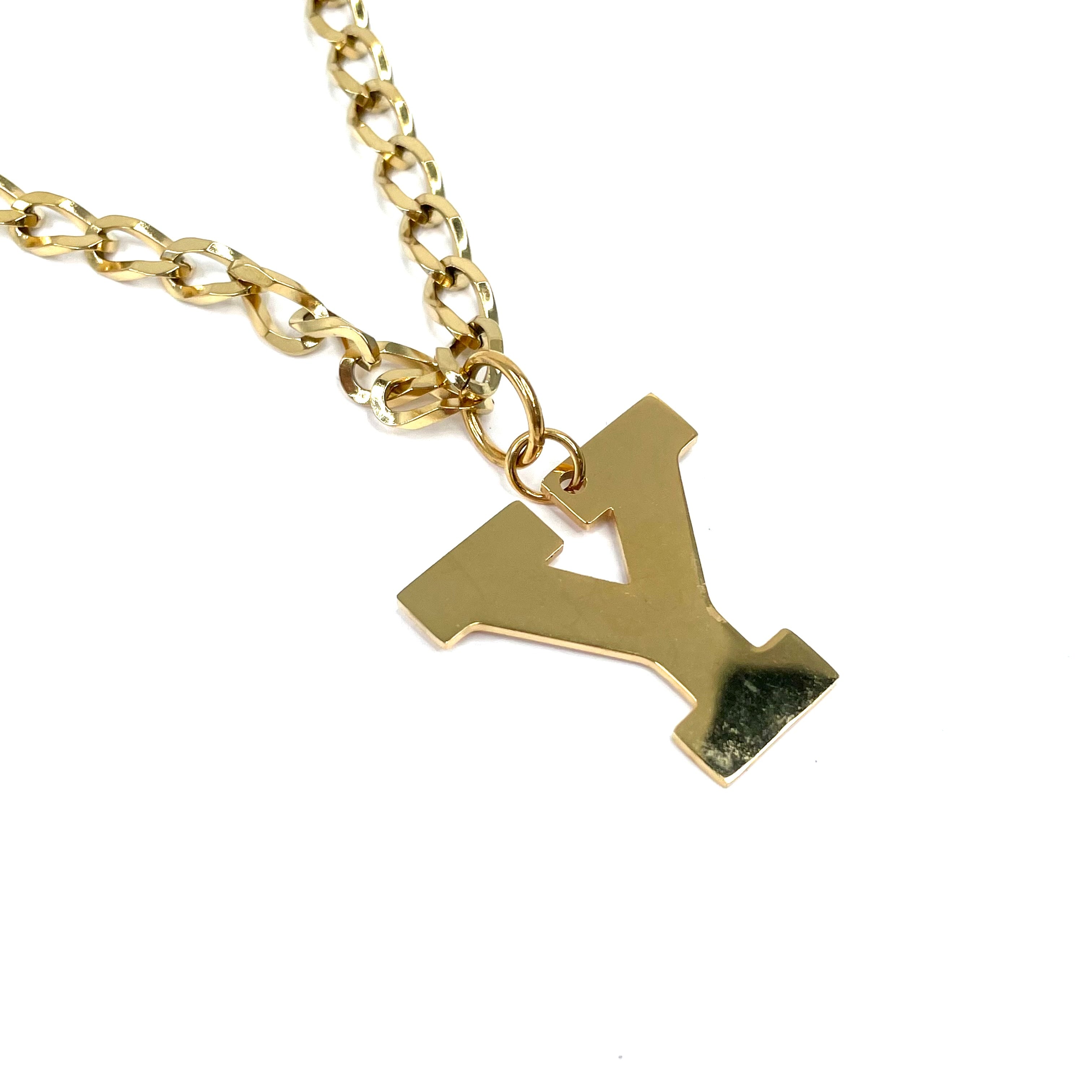 Lettering Legend Necklace Necklaces Cerese D, Inc. Gold Y
