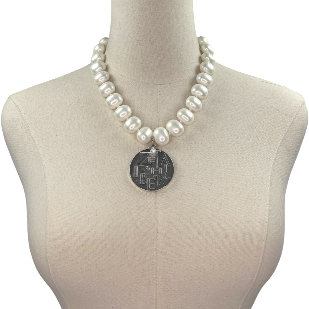 Zeta Classic Pearl Single Necklace Zeta Necklace Cerese D Jewelry Centennial