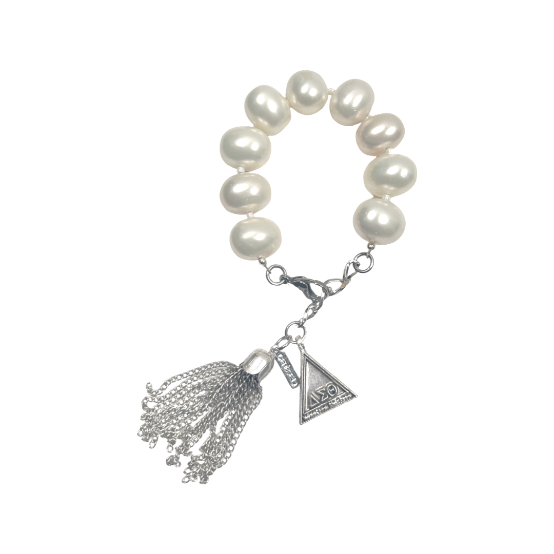 Delta Classic Pearl Bracelet DELTA Bracelets Cerese D Jewelry Silver Pyramid