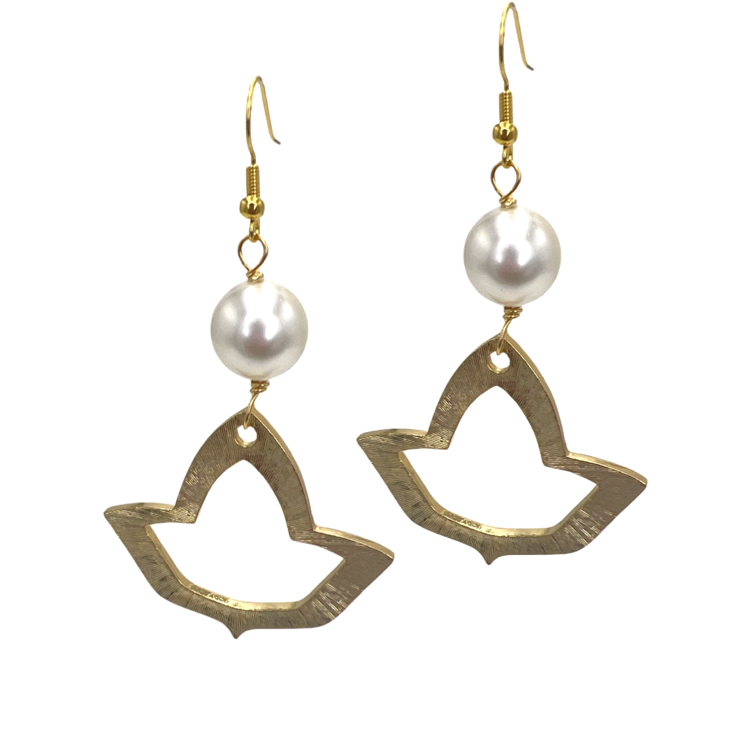 AKA Small Ivy Pearl Earring AKA Earrings Cerese D, Inc. Gold Pierced