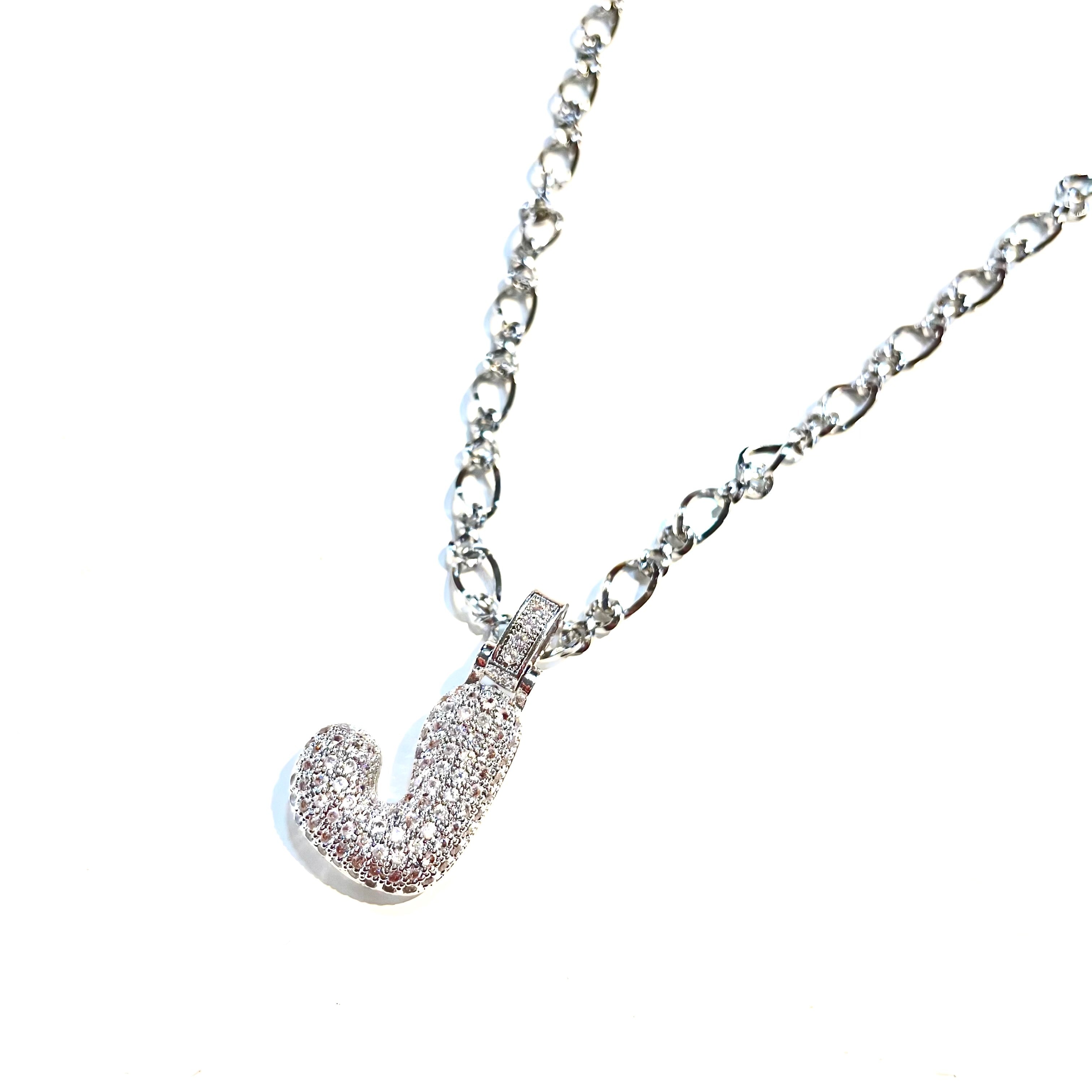 Initial Impression Necklace Necklaces Cerese D, Inc. Silver J