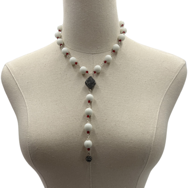 C13589 Delta Delta Necklace Cerese D, Inc. Jet