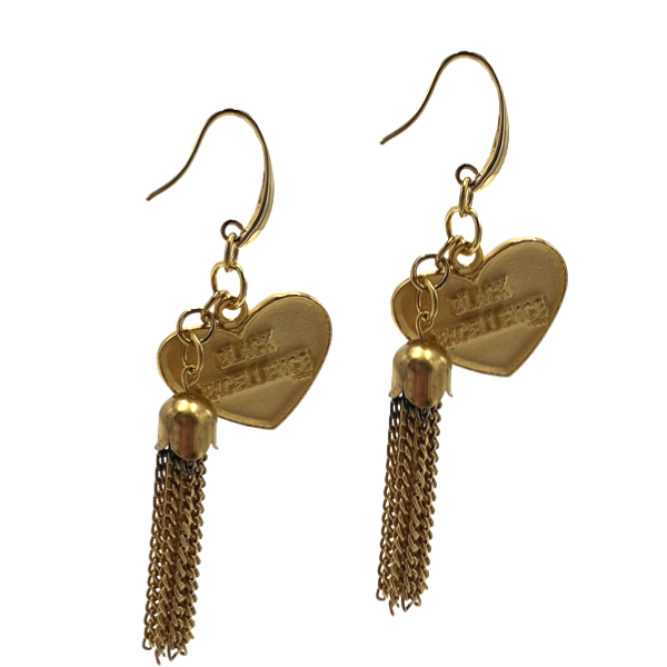 Trusted Friend Earrings Black Excellence Cerese D, Inc. Gold