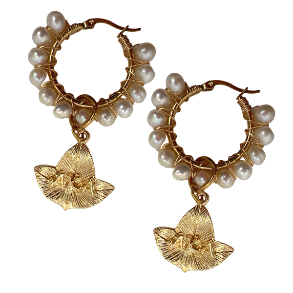 AKA Pleasures Earrings AKA Earrings Cerese D, Inc. AKA Leaf Gold