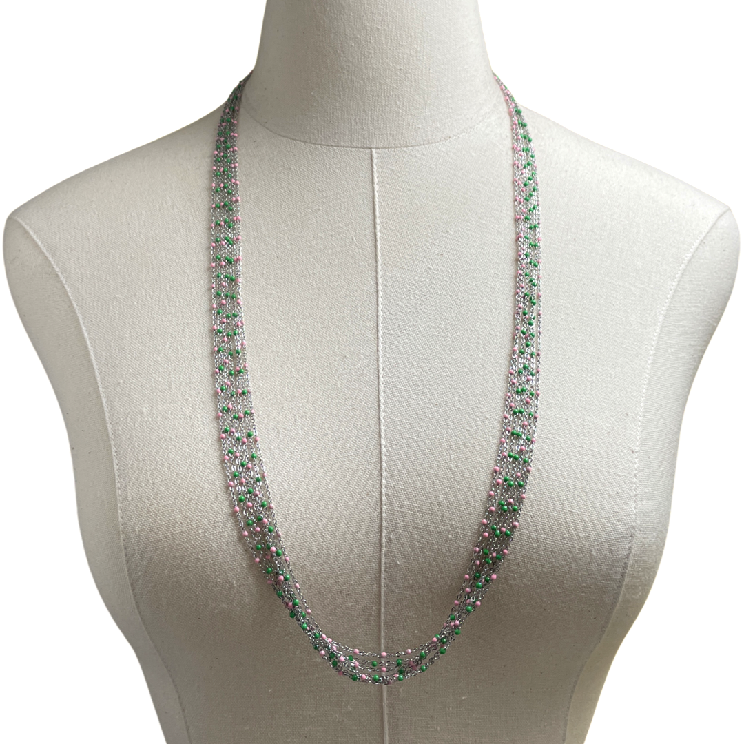 AKA Dainty Drea Necklace AKA Necklaces Cerese D, Inc. Style B Silver