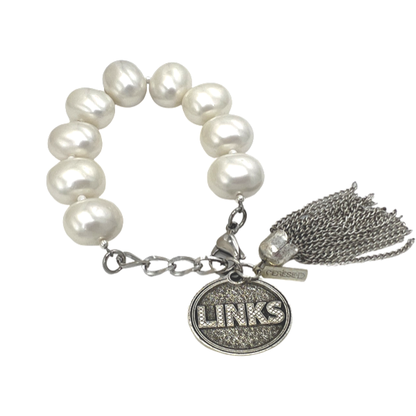 Links Classic Pearl Bracelet LINKS Bracelets Cerese D LINKS Oval Silver