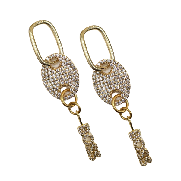 Lustrous Boss Hoop Earrings Earrings Cerese D, Inc.