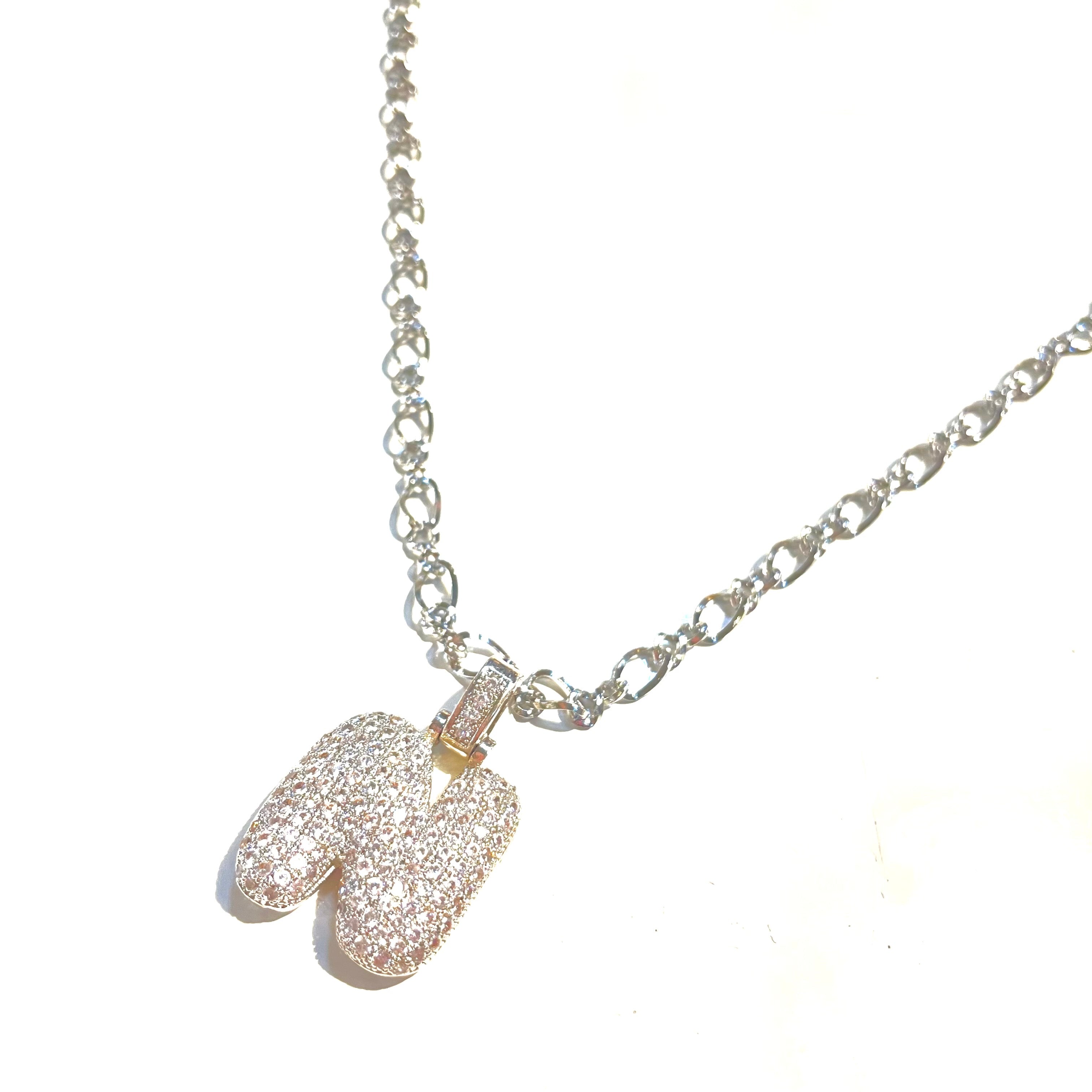Initial Impression Necklace Necklaces Cerese D, Inc. Silver N