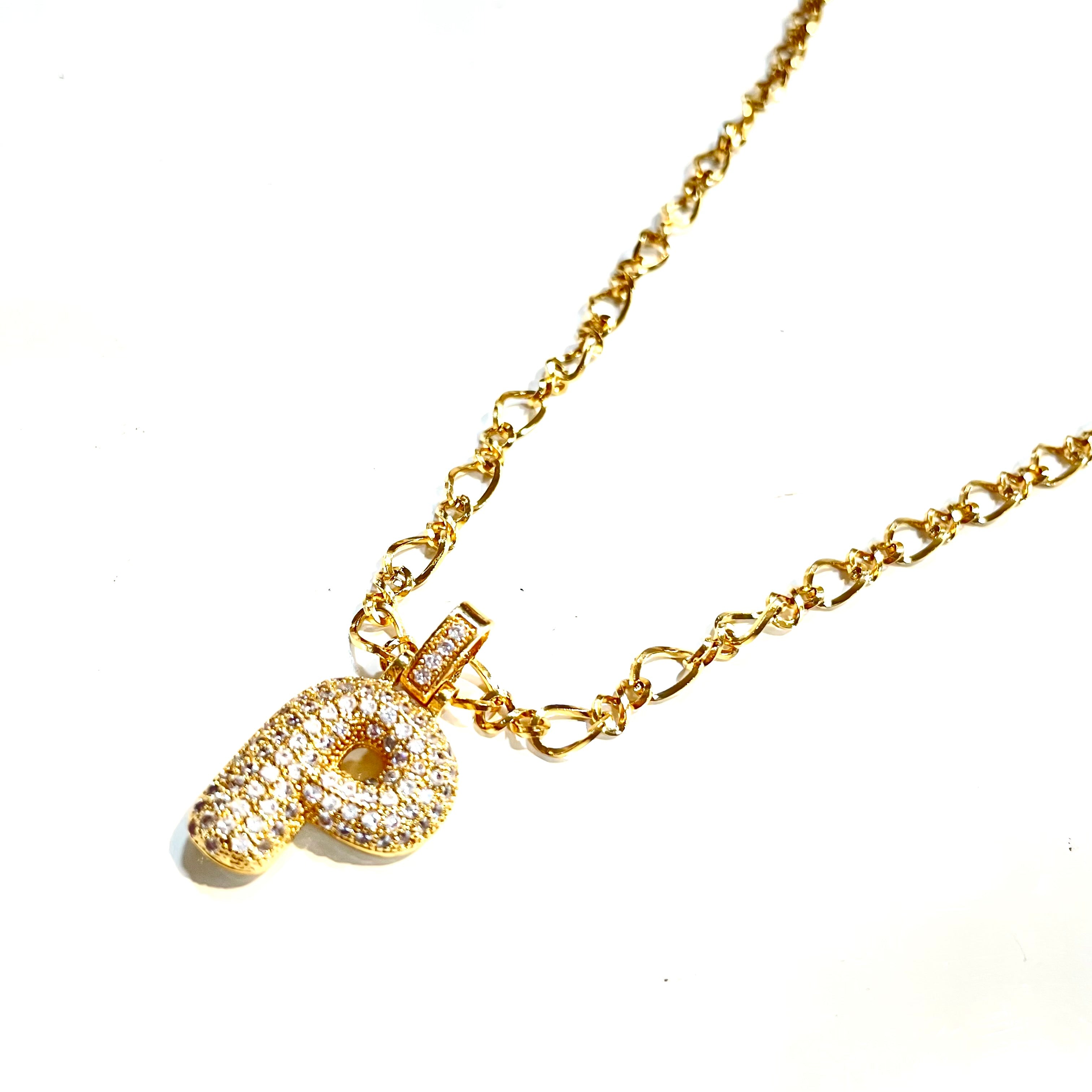 Initial Impression Necklace Necklaces Cerese D, Inc. Gold P