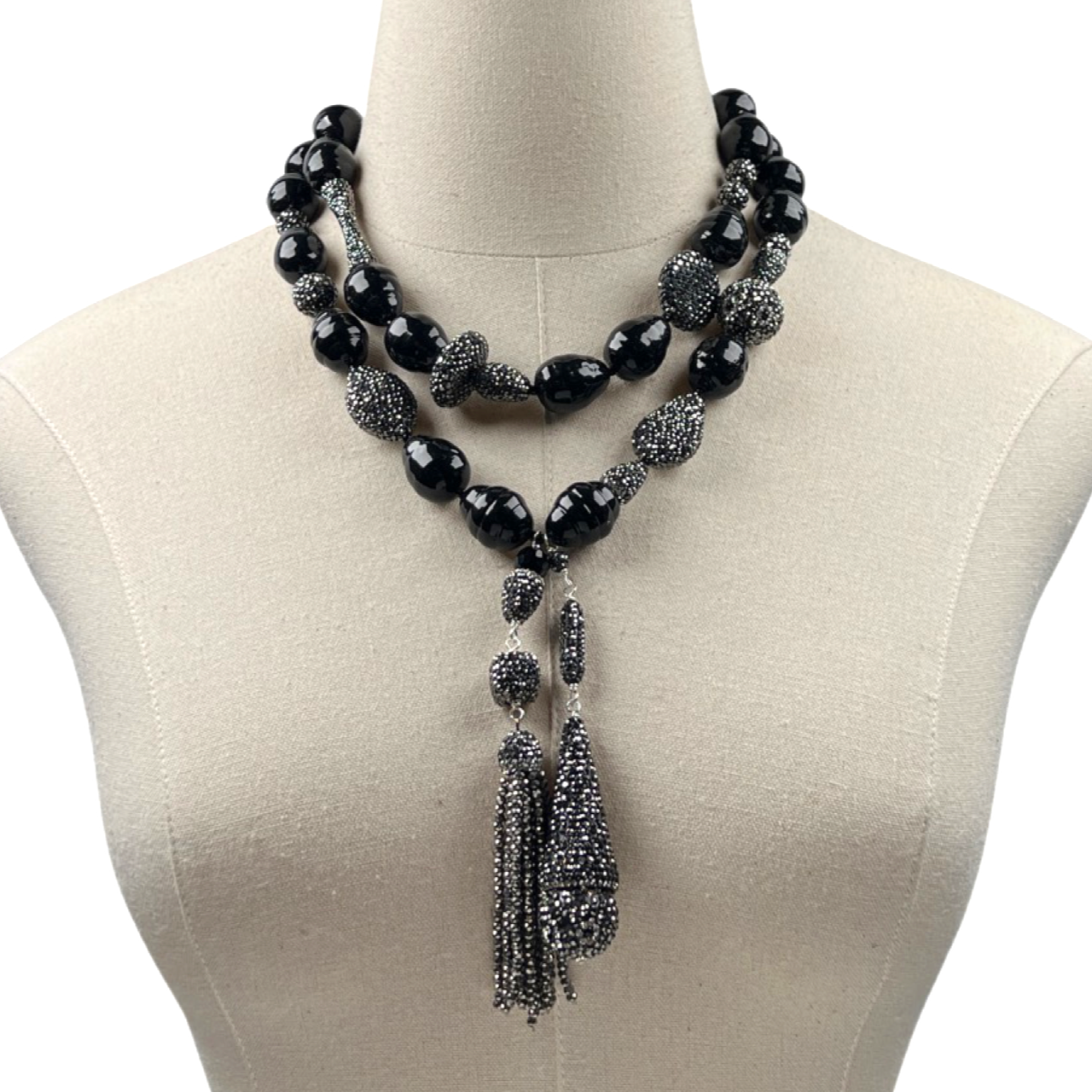 Crumbling Towers Necklace Necklaces Cerese D, Inc. Black