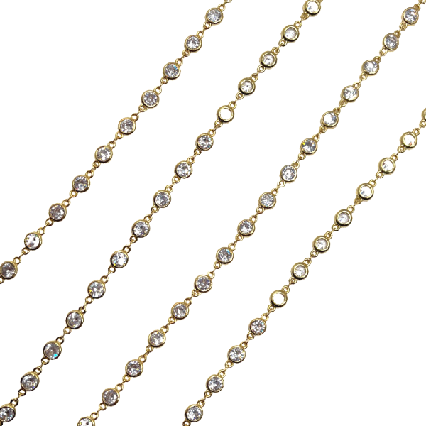 ★COURONNE★ Delica Chain Necklace_RCEAX25141GDX Zoë Chicco 14k Gold Diamond Mosaic Brushed Gold Shield