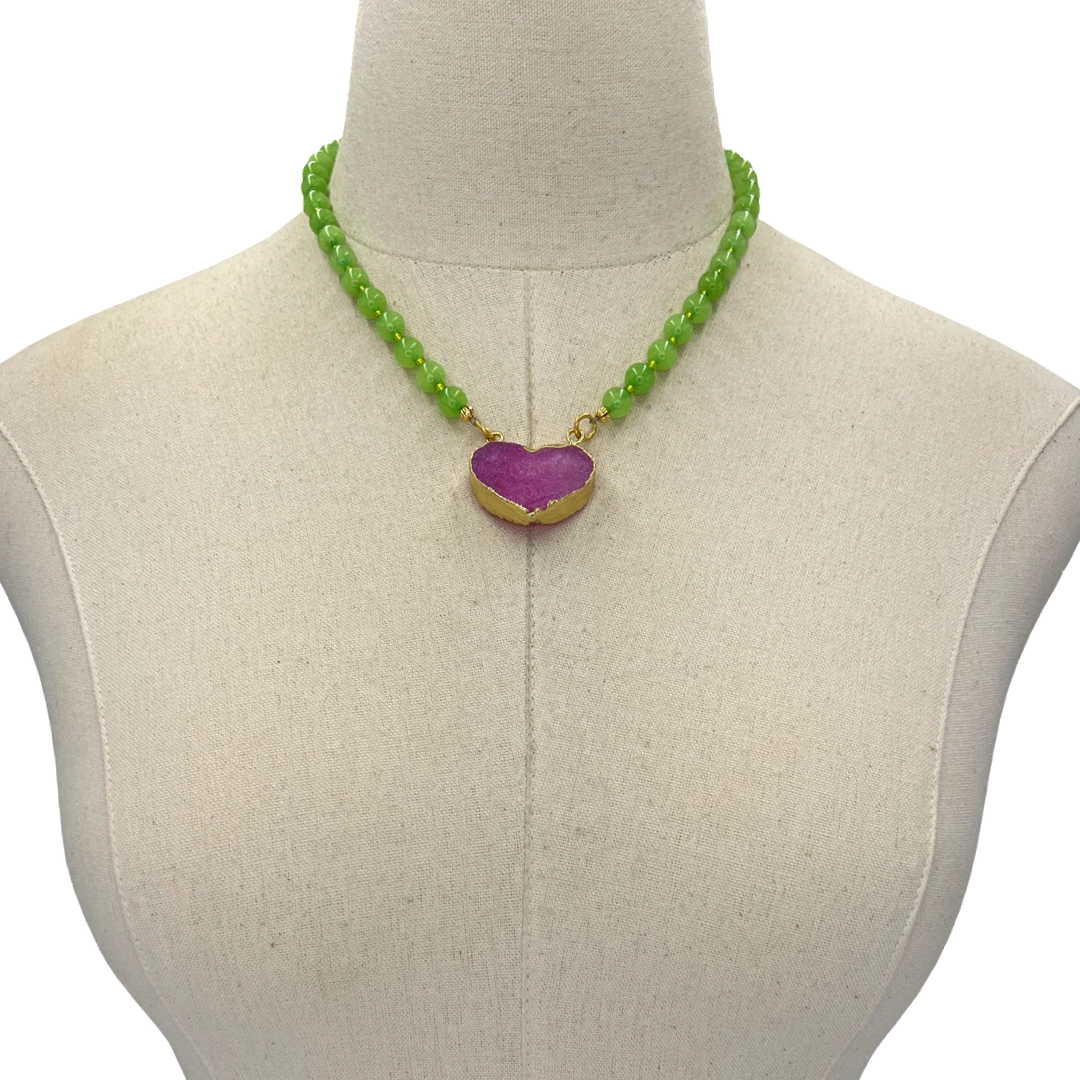 AKA Green Heart Necklace AKA Necklaces Cerese D, Inc. D: Lime Green