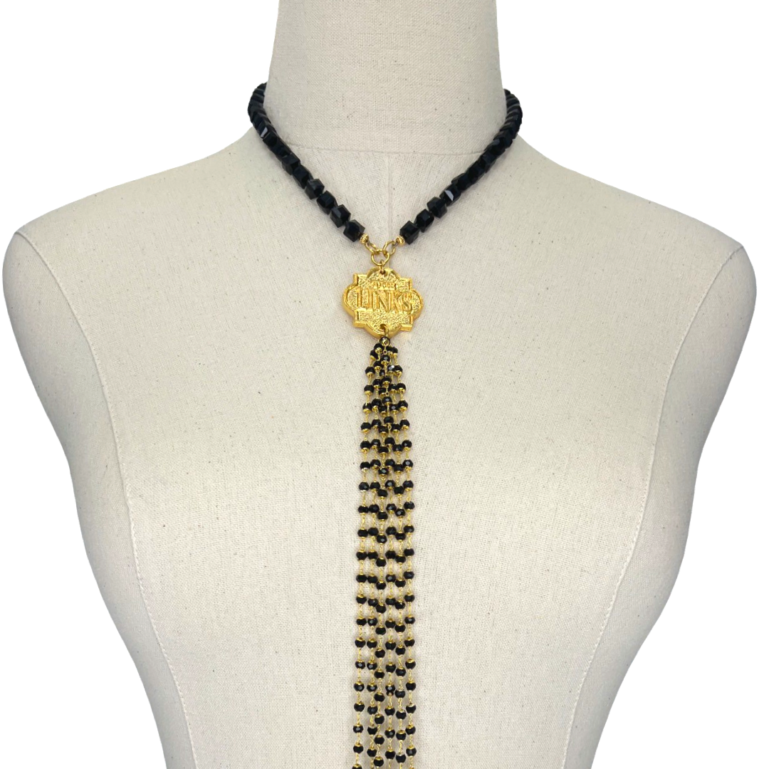 Links Black Tie Necklace LINKS Necklaces Cerese D, Inc.