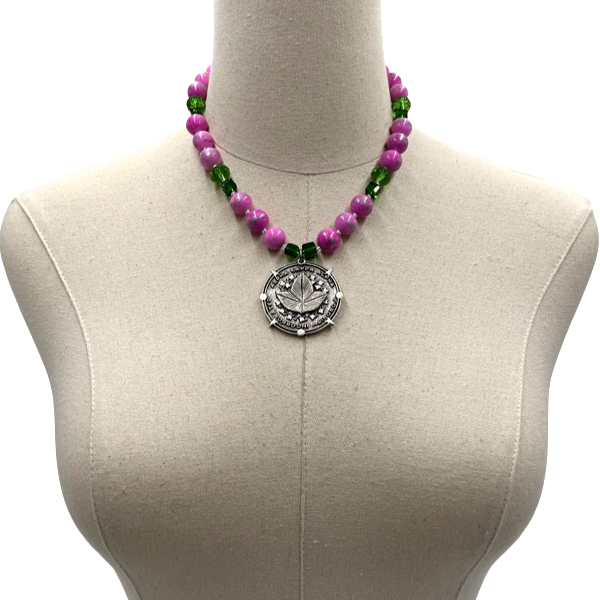 AKA Picnic Pink Necklace AKA Necklaces Cerese D, Inc. Silver